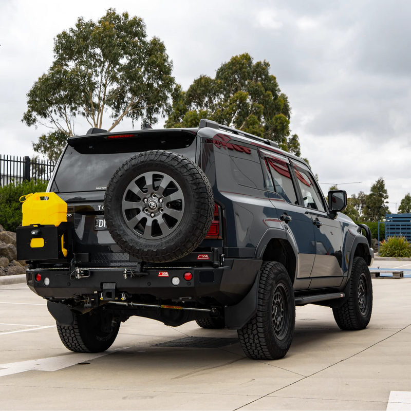 Prado 250 2025-On 022-02 Rear Wheel Carrier Single Jerry can Holder Package (Sand Black)
