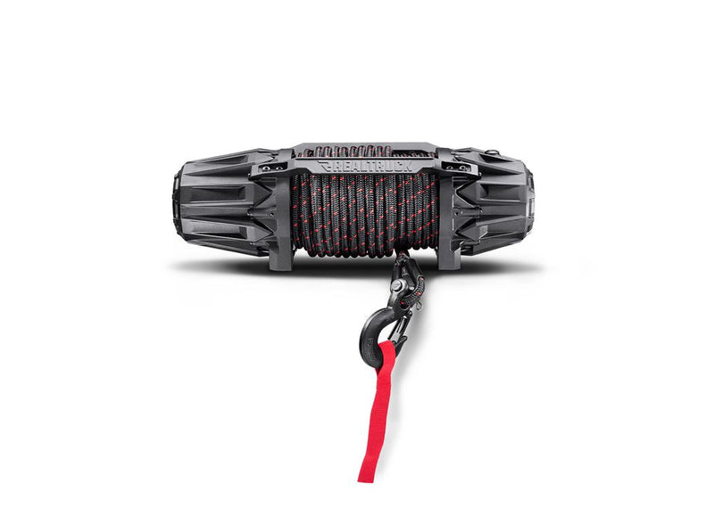 RealTruck 10000lb Recovery Winch with Synthetic Rope