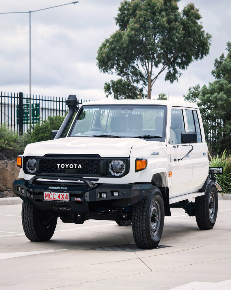 Land Cruiser 79 Series Single Cab 2024-On - 078-01SQL Rocker Bull Bar Single Low Loop Package - SKU MCC-01024-7801SQLSC