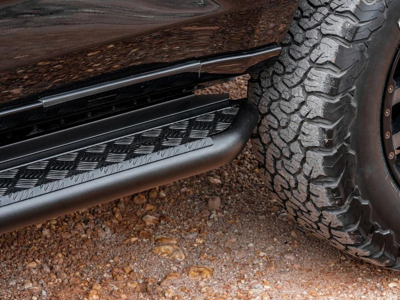 PIAK Black Side Steps for Isuzu MU-X 2021 Onwards | Side Rail Compatible | Heavy-Duty 4x4 Steps