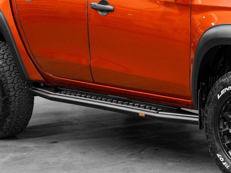PIAK RockRunner Black Side Steps for Mitsubishi Triton MR 2018-2023 | Tough 4x4 Steel Steps