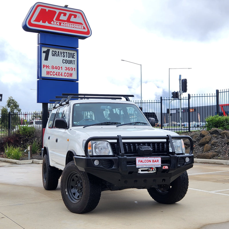 Prado 90 1996-2002 707-02 Falcon Bull Bar Black A-Frame Package (No Foglight) - SKU MCC-01009-702UP