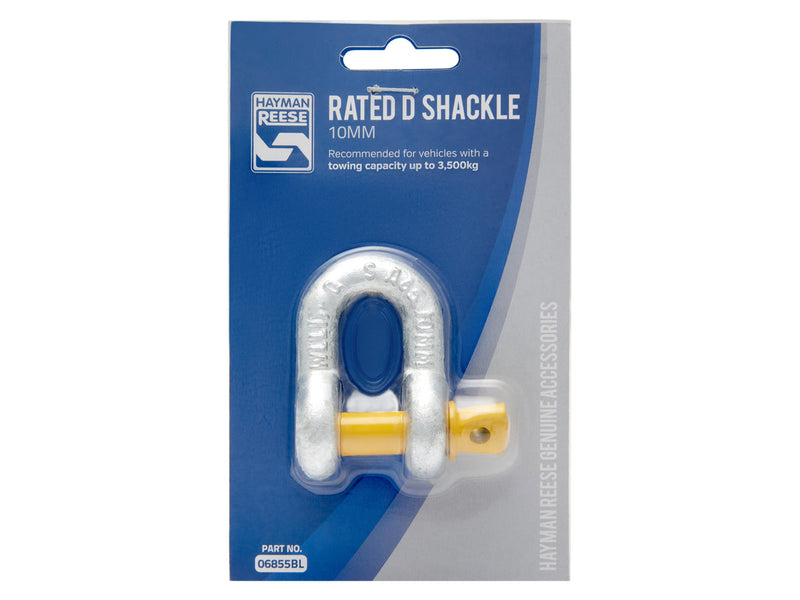 Hayman Reese D Shackle 10mm – Rated 1000kg for Heavy Duty Towing