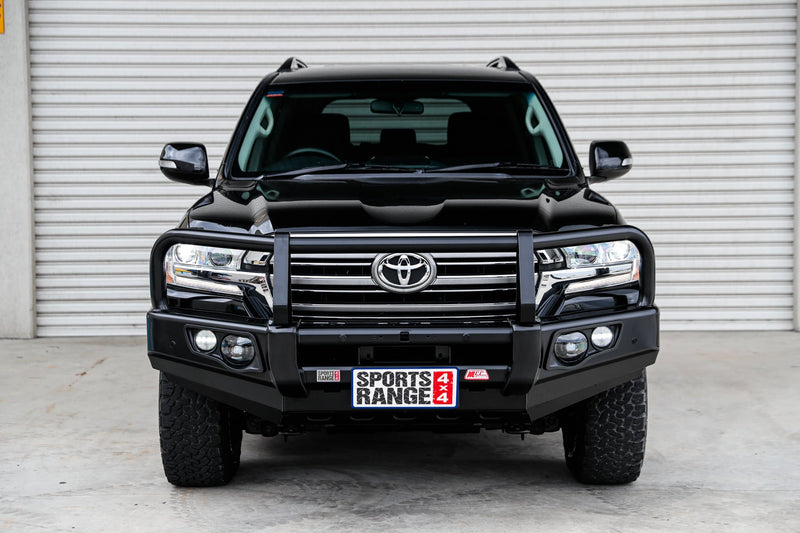 Land Cruiser 200 series Facelift 2015-2020 707-02 Falcon Bull Bar Black A-Frame Package (No Foglight) - SKU MCC-01019-702UP