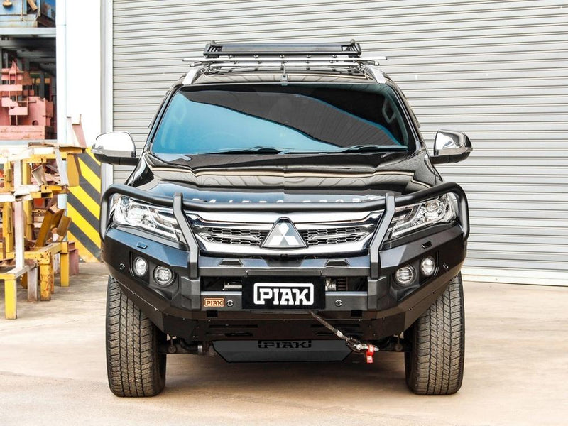 PIAK Elite 3-Loop Bull Bar for Mitsubishi Pajero Sport (2016-2020) | Black Recovery Points