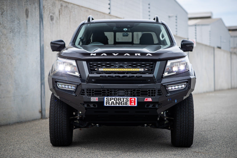 Navara Np300 2021-Present - 909-01 Alloy Pegasus Bull Bar Bumper Replacement Package IEB Compatible (Intelligent Emergency Braking) - SKU MCC-03014-901