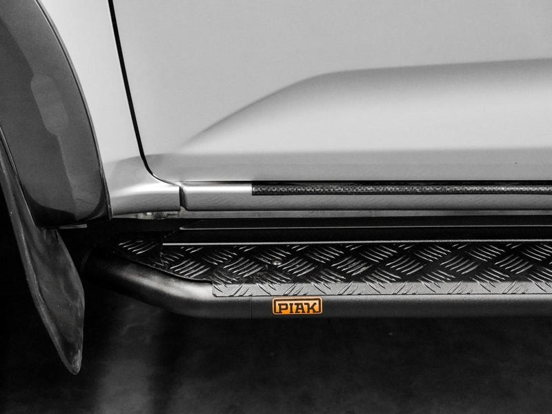 PIAK Black Side Steps Rail Compatible for Isuzu D-MAX 2020-2023 | Tough Off-Road 4WD Steps