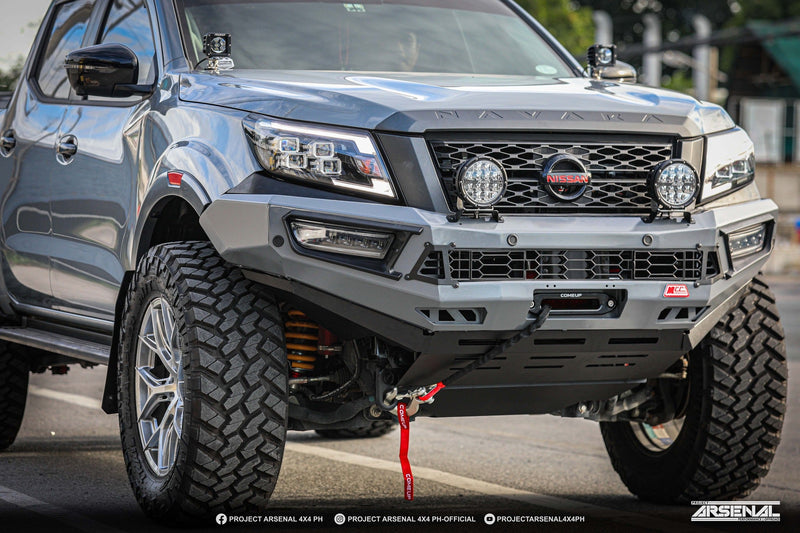 Navara Np300 2021-Present - 909-01 Alloy Pegasus Bull Bar Bumper Replacement Package IEB Compatible (Intelligent Emergency Braking) - SKU MCC-03014-901