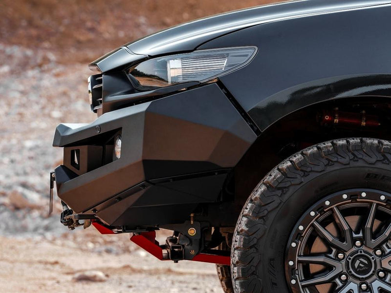 PIAK Genesis Non Loop Bull Bar Black Recovery Points Orange Bash Plate for Mazda BT-50 7 2020 Onwards