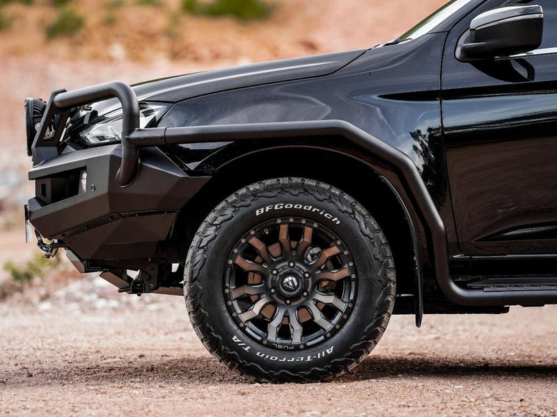 PIAK Genesis 4x4 Loop Bumper Bull Bar with Grey Bash Plate for Isuzu MU-X 2021+ | Black Recovery Points