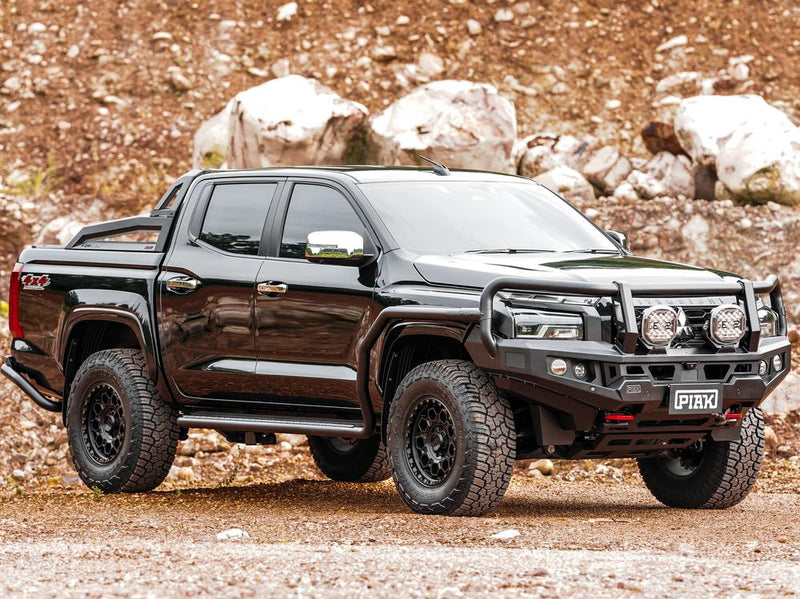 PIAK Genesis Loop Bull Bar for Mitsubishi Triton MV (12/2023+) – Orange Recovery Points & Black Bash Plate