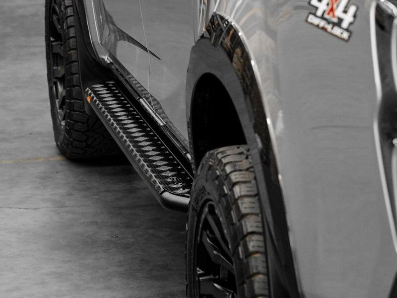 PIAK Black Side Steps Rail Compatible for Isuzu D-MAX 2020-2023 | Tough Off-Road 4WD Steps