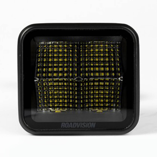 RoadVision LED Square Work Light Stealth Series RWL4823F Flood Beam for 4WDs, Machinery & Trailers (10–30V, 23W)