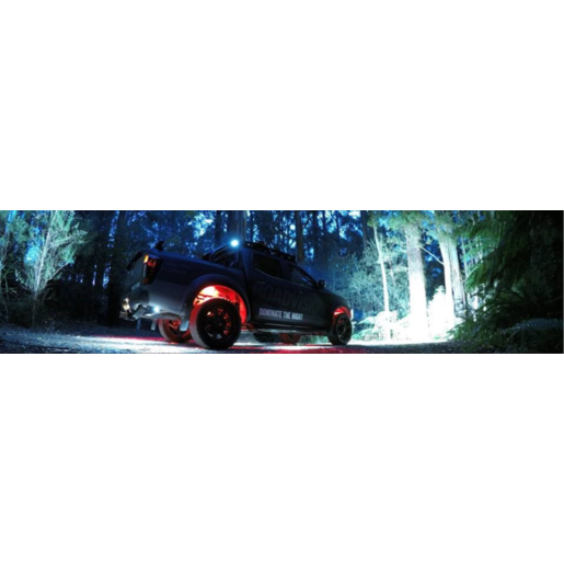 RoadVision LED RGB Rock Light Kit V2 RRGB4RLK2 with RF Remote Control for 4WD, Utes & Show Vehicles (10–30V)