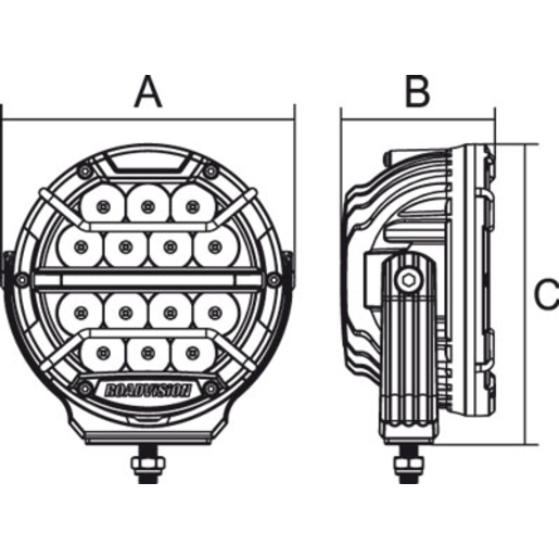 RoadVision 6" LED Driving Light RDL4601S DL Series Spot Beam 9-32V 4445lm to Suit 4WDs, SUVs & Compact Vehicles