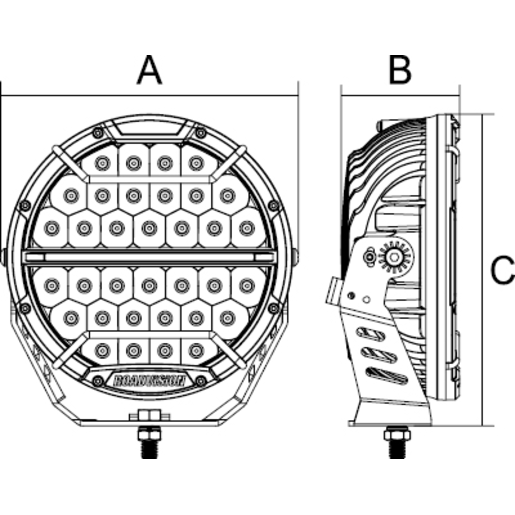 RoadVision 9" LED Driving Light RDL4901S DL Series Spot Beam 9-32V to Suit 4WDs, Trucks & Off-Road Vehicles