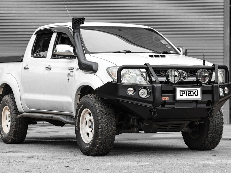PIAK Premium 3-Loop Bumper Bull Bar Black Recovery Points Bash Plate suitable for Toyota Hilux 2005-2011