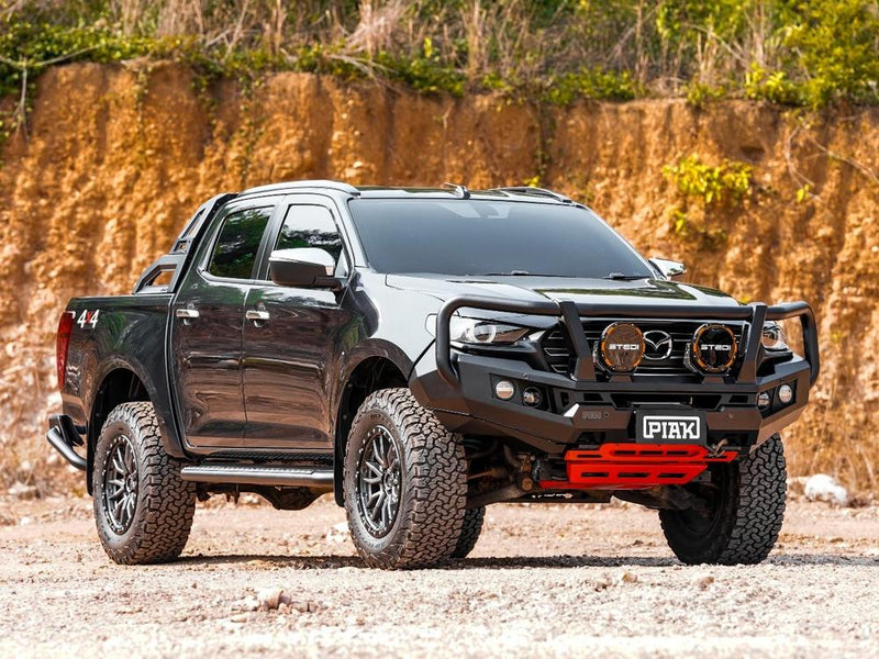PIAK Genesis 4x4 Front Winch Loop Bull Bar with Black Recovery Points & Orange Bash Plate for Mazda BT-50 2020+