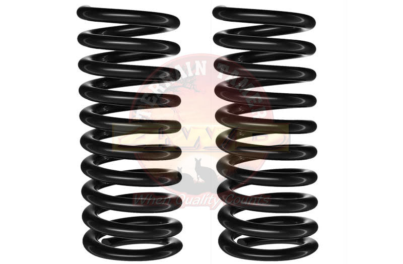 COILS FRONT RAISED 25MM TO 45KG V6 & DIESEL WITH BULL BAR