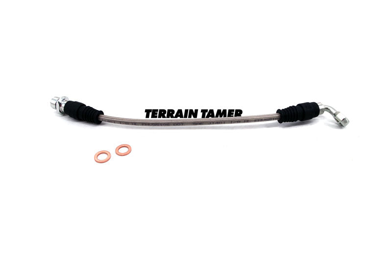 BRAIDED BRAKE HOSE REAR R/H SUITABLE FOR DISC BRAKE WITH OR W/O ABS