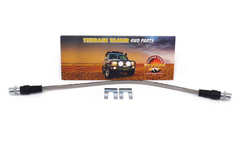 BRAIDED BRAKE HOSE REAR CENTRE R/H +50MM SUITABLE FOR VSC