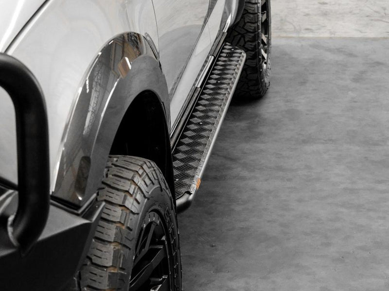 PIAK Black Side Steps Rail Compatible for Isuzu D-MAX 2020-2023 | Tough Off-Road 4WD Steps