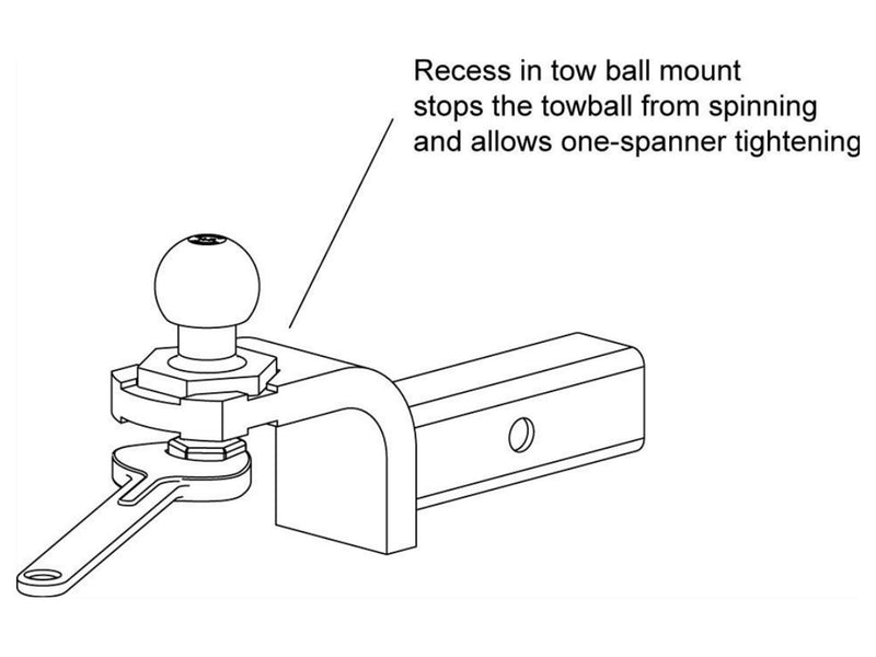 Hayman Reese Interlock Tow Ball Mount & Tow Ball – 2250kg Rated (21222)