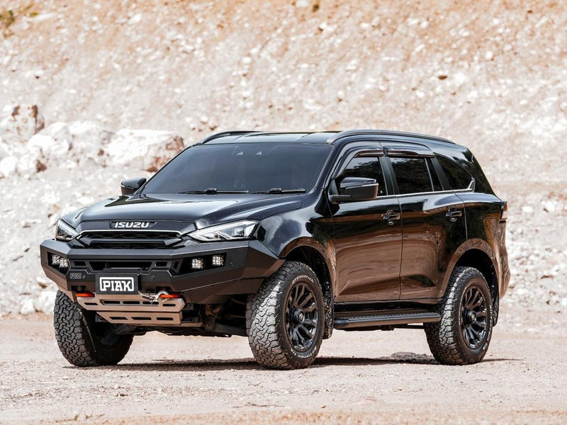 PIAK Genesis Non Loop Bull Bar Orange Recovery Points Grey Bash Plate for Isuzu MU-X 2021 Onwards