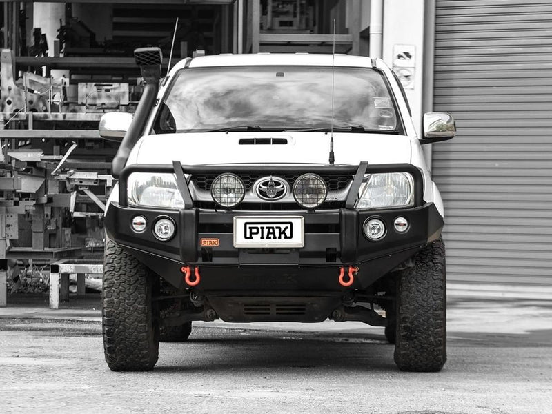 PIAK Premium 3-Loop Bumper Bull Bar Black Recovery Points Bash Plate suitable for Toyota Hilux 2005-2011
