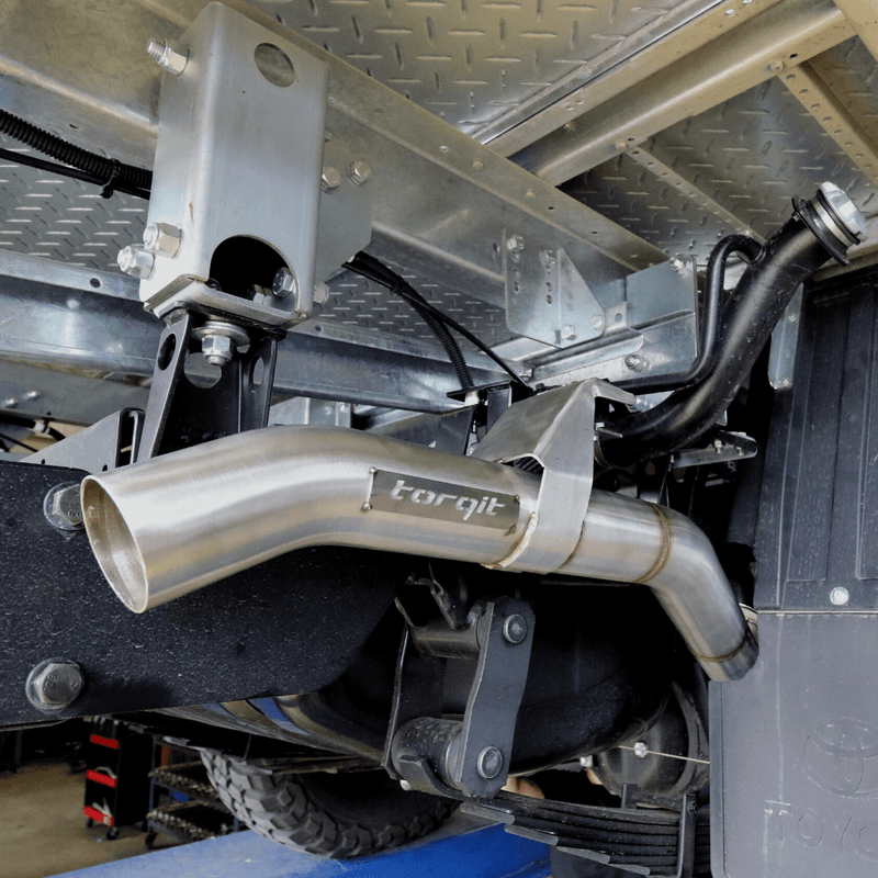 Torqit 3.5″ Twin Exit Exhaust for Toyota 79 Series 4.5L Single Cab (2016–2024)