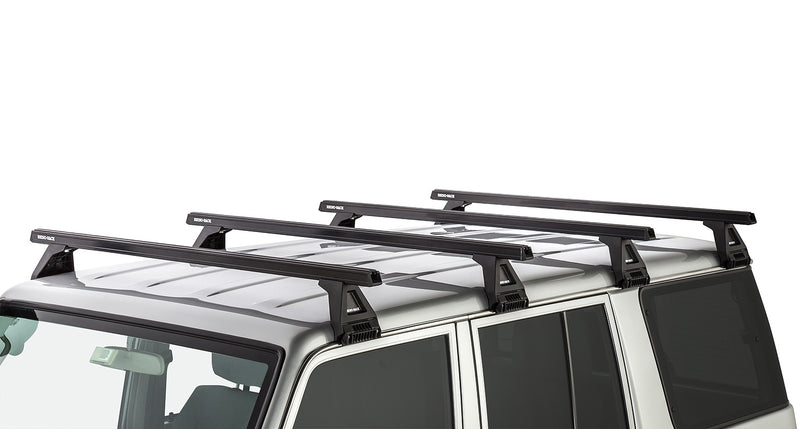 Rhino-Rack Heavy Duty RL150 Black 4 Bar Roof Rack for Toyota LandCruiser 76 Series 4×4