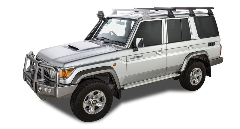 Rhino-Rack Heavy Duty RL150 Black 3 Bar Roof Rack for Toyota LandCruiser 76 Series 4×4