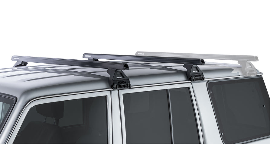Rhino-Rack Heavy Duty RL110 Black 2 Bar Roof Rack for Toyota LandCruiser 79 4×4 Double Cab