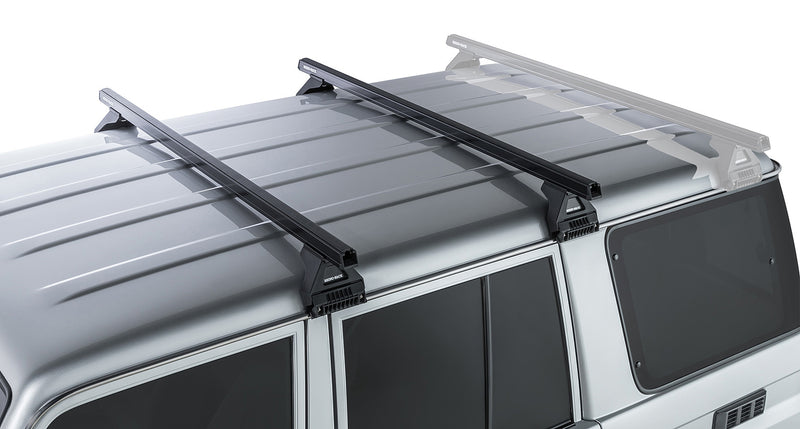 Rhino-Rack Heavy Duty RL110 Black 2 Bar Roof Rack for Toyota LandCruiser 79 4×4 Double Cab