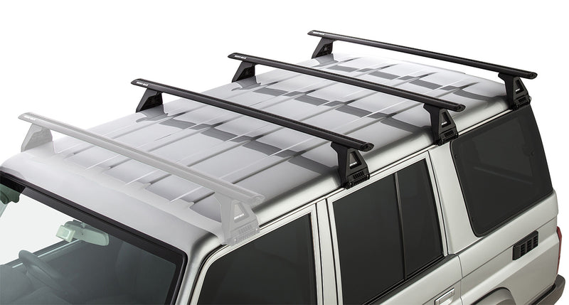 Rhino-Rack Vortex RL150 Black 3 Bar Roof Rack for Toyota LandCruiser 76 Series 4×4