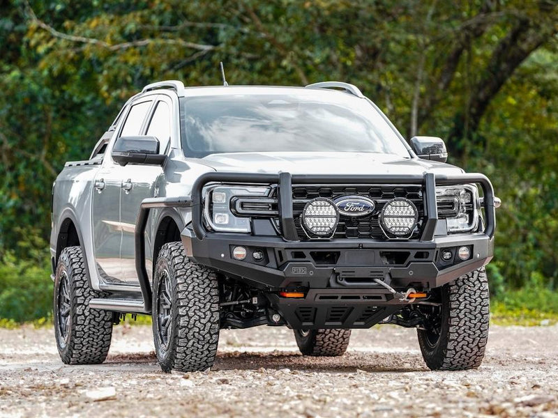 PIAK Genesis 4x4 Loop Bull Bar | Orange Recovery & Black Bash Plate – Ford Ranger 2022+