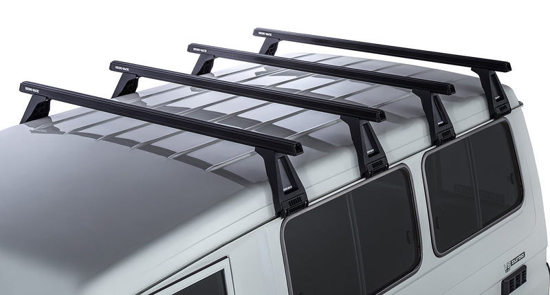 Rhino-Rack Heavy Duty RL210 Black 4 Bar Roof Rack for Toyota LandCruiser 78 Series 4WD Troop Carrier