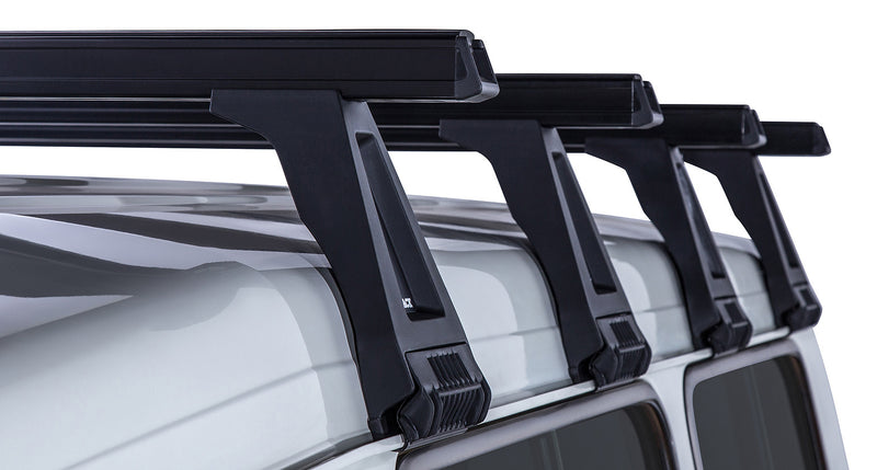 Rhino-Rack Heavy Duty RL210 Black 4 Bar Roof Rack for Toyota LandCruiser 78 Series 4WD Troop Carrier