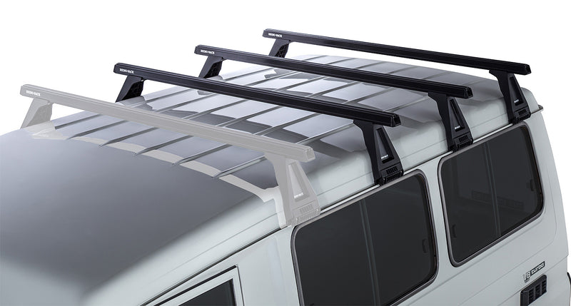 Rhino-Rack Heavy Duty RL210 Black 3 Bar Roof Rack for Toyota LandCruiser 78 Series 4×4 Troop Carrier