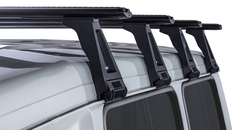 Rhino-Rack Vortex RL210 Black 4 Bar Roof Rack for Toyota LandCruiser 78 Series 4WD Troop Carrier