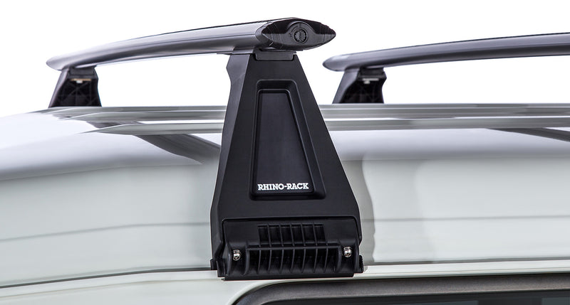 Rhino-Rack Vortex RL210 Black 3 Bar Roof Rack for Toyota LandCruiser 78 Series 4WD Troop Carrier