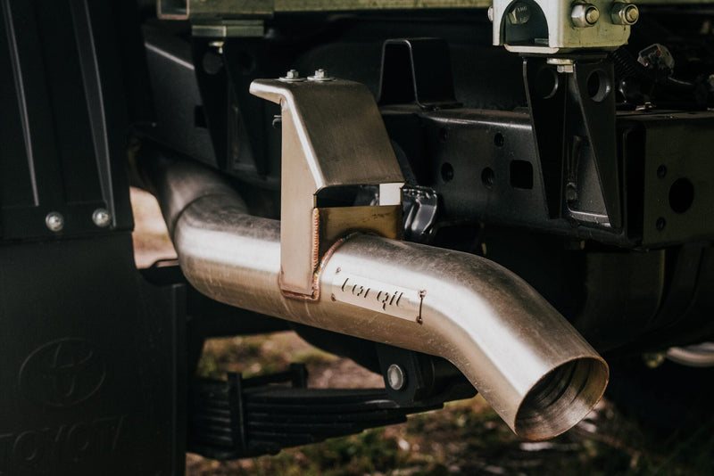 Torqit 3.5″ Single Exit Exhaust for Toyota Landcruiser 79 Series 4.5L Dual Cab (2016–2024+)