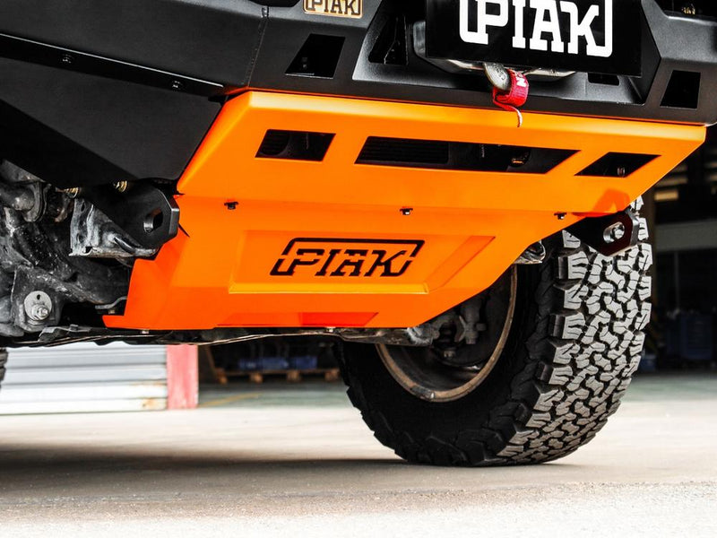 PIAK Elite 3-Loop Bull Bar suitable for Toyota Fortuner GUN156R (2015-2018) | Black Recovery Points & Orange Bash Plate