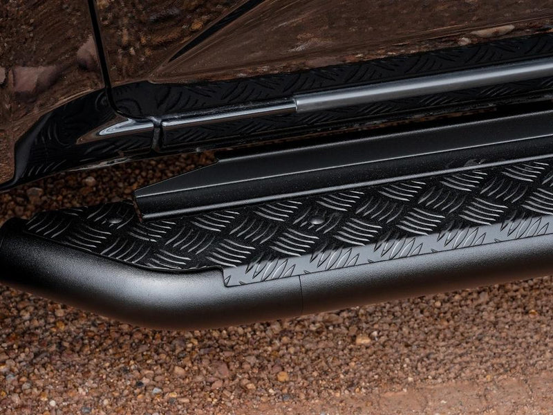 PIAK Black Side Steps for Isuzu MU-X 2021 Onwards | Side Rail Compatible | Heavy-Duty 4x4 Steps