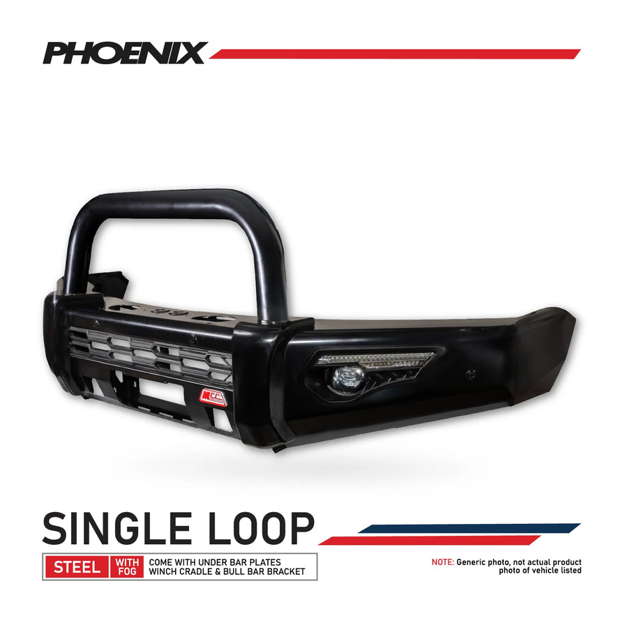Great Wall Cannon 2025-On Facelift 2025-On 808-01 Phoenix Bull Bar Single Black Loop Package