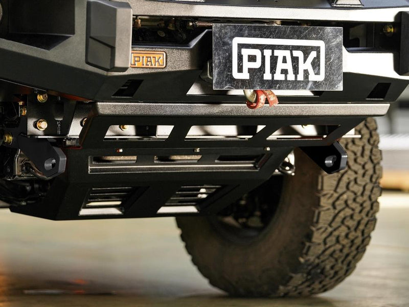 PIAK Elite Non Loop Bull Bar Black Recovery Points Bash Plate for Toyota Hilux 2020 to 2024