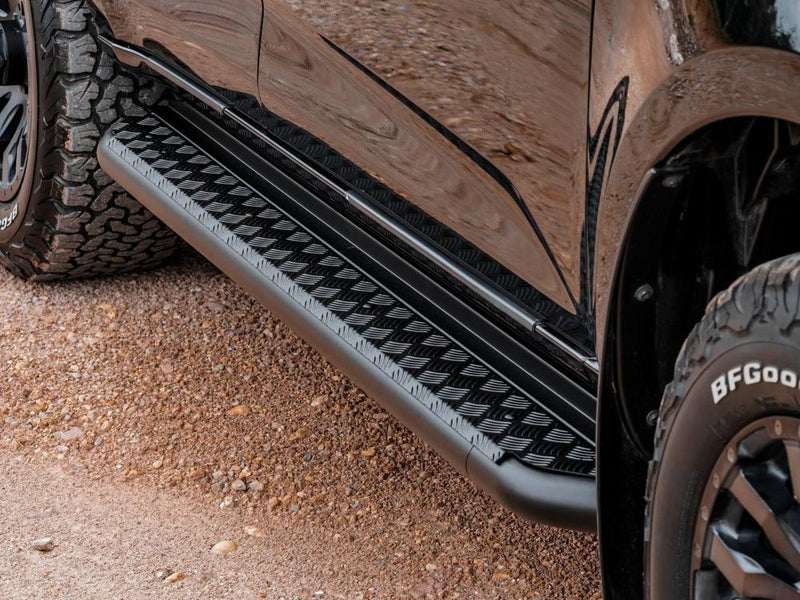 PIAK Black Side Steps for Isuzu MU-X 2021 Onwards | Side Rail Compatible | Heavy-Duty 4x4 Steps