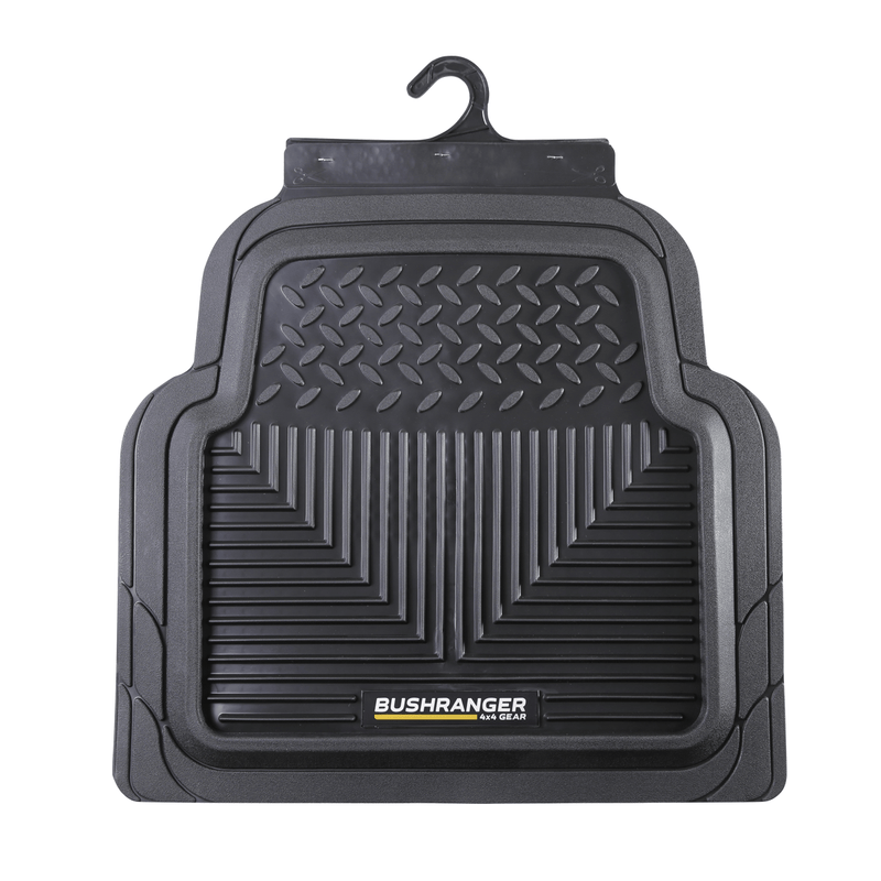 Bushranger Mud Tamer Floor Mats Rear - Black