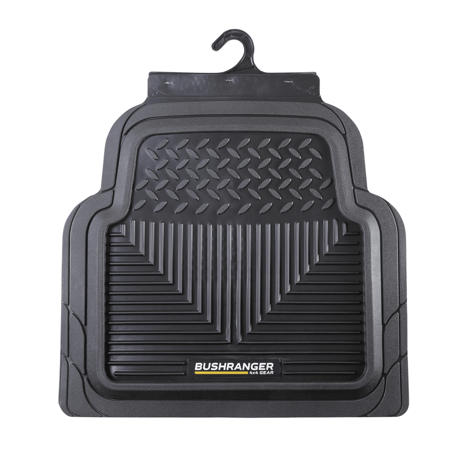 Bushranger Mud Tamer Floor Mats Rear - Black