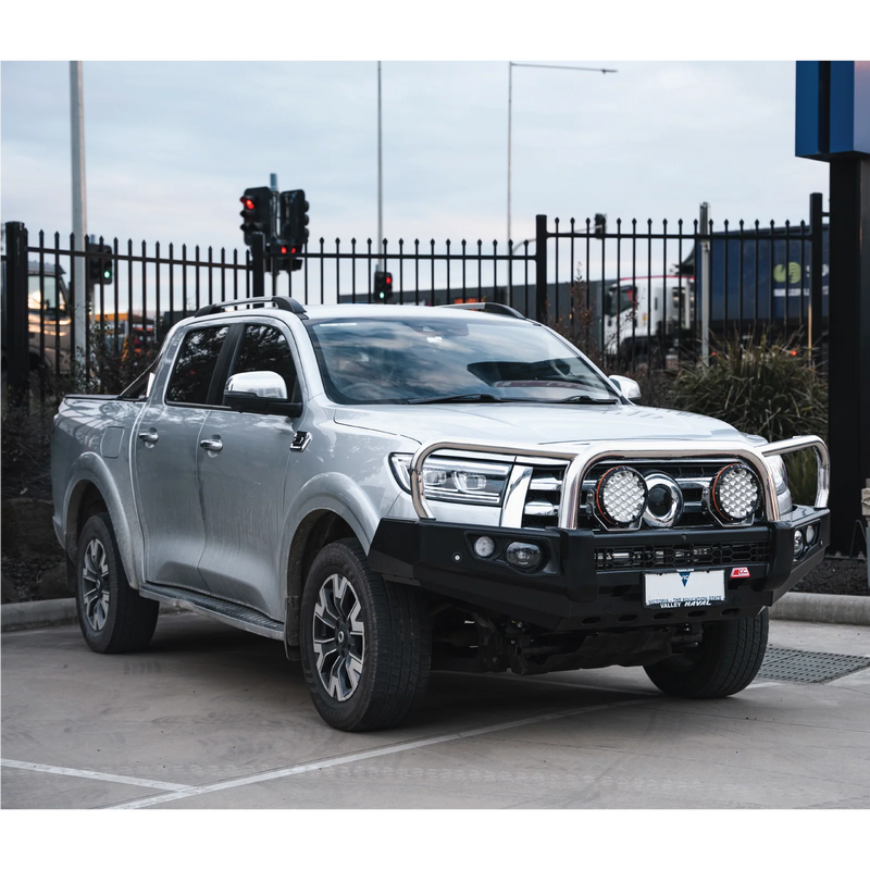 Great Wall Cannon 2025-On Facelift 2025-On 707-01 Falcon Bull Bar Triple Stainless Loops Package (LED Foglight)